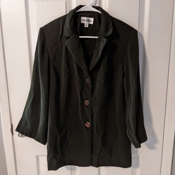 Danny & Nicole Black Button-Up Blazer Jacket Plus Size 16‎ - Picture 1 of 6